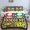 2026 New Super Mario Game-Themed Duvet Covers and Pillowcases – Suitable for Single, Double, Queen, and King Beds
