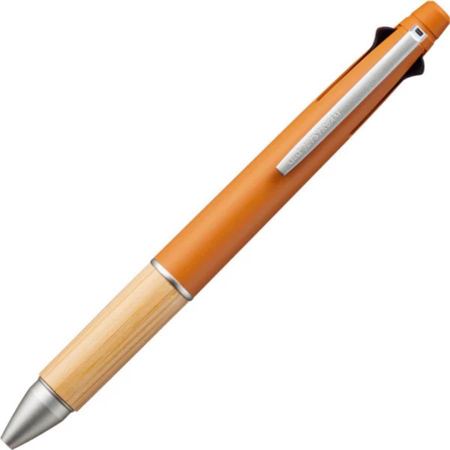 Limited Edition Jetstream BAMBOO MSXE52 4&1 0.5mm Multi-Function Pen, (Sun Orange)