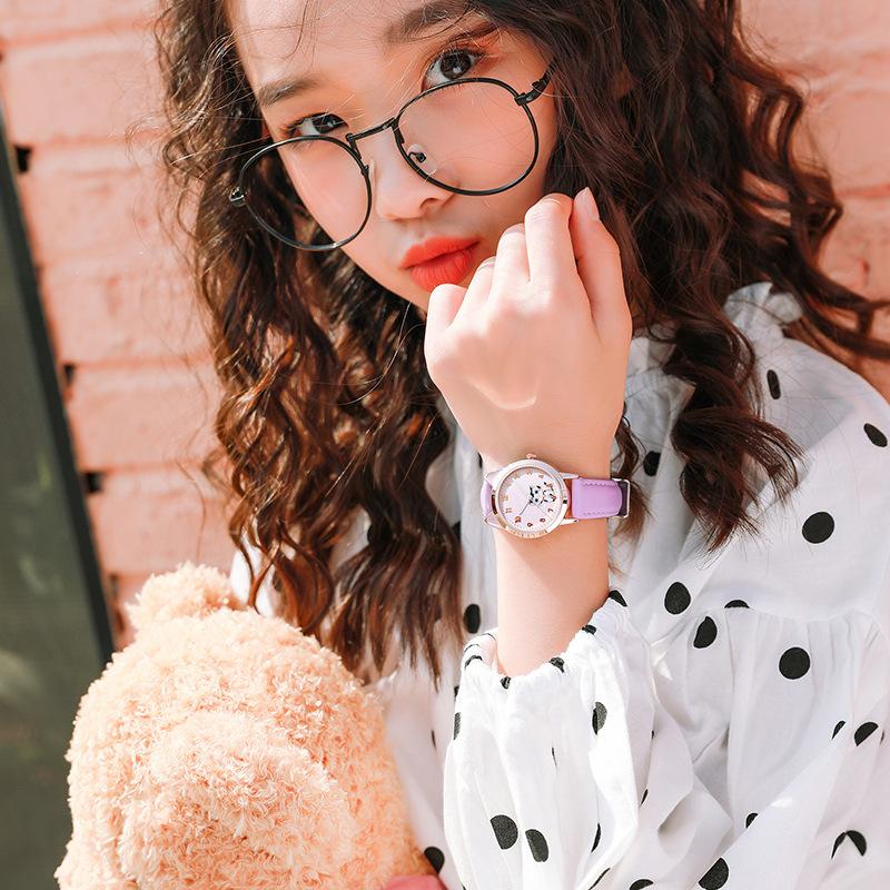 BK44 Модные детские кварцевые часы с указателем для девочек, водонепроницаемые, с ночной подсветкой, для девочек 5-15 лет, часы для учениц начальной школы