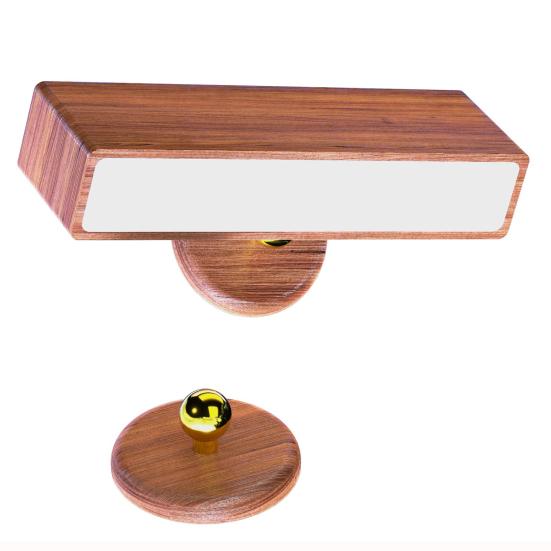 Вращающийся на 360 градусов настенный светильник, портативный беспроводной настенный светильник с аккумулятором 2500 мАч, плавная регулировка яркости, память, эстетика дерева, простая установка, спальня, гостиная