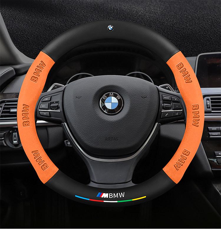 BMW 6 Series Steering Wheel Cover (2007-2024) - Ultra-Thin Carbon Fiber, Genuine Leather & Suede, All-Season Universal Handle Cover