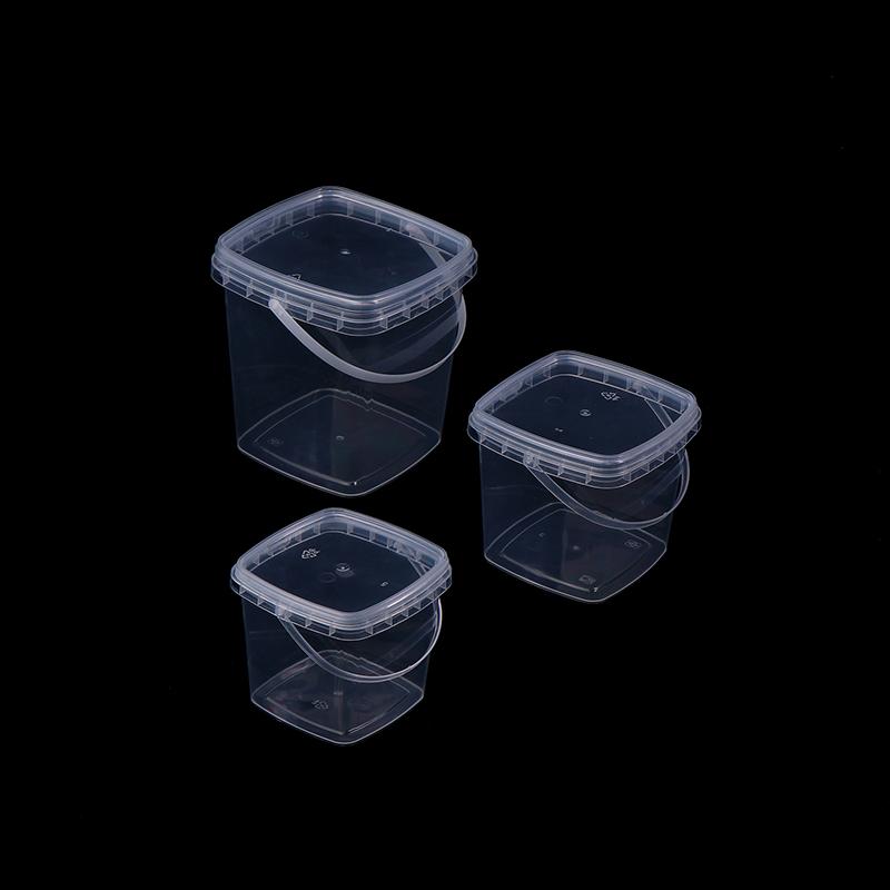 1 шт. 280 мл/500 мл/1 л пустое пластиковое ведро с крышкой герметичные полипропиленовые банки прозрачный контейнер для хранения сыпучих продуктов питания ведра для напитков