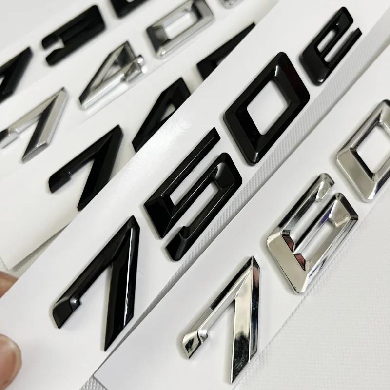3D ABS Car Trunk Words Letters Logo Badge Emblem Decals Sticker For BMW 7 Series 730e 740e 745e 750e 760e F01 F02 G11 G12 uw2