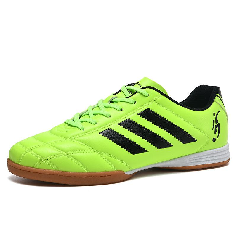 Полосатые Indoor Soccer Shoes Нескользящие На шнуровке Футзальные Тренировочные Кроссовки