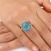 Blue Cat's Eye Gemstone 925 Sterling Silver Jewelry Handmade Ring Gift For Love RR-62-42