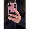 Напугай черного кота для чехла на телефон Apple IP16/17Promax Воздушные кошачьи ушки 15 прозрачный 14 милый 13 мягкий
