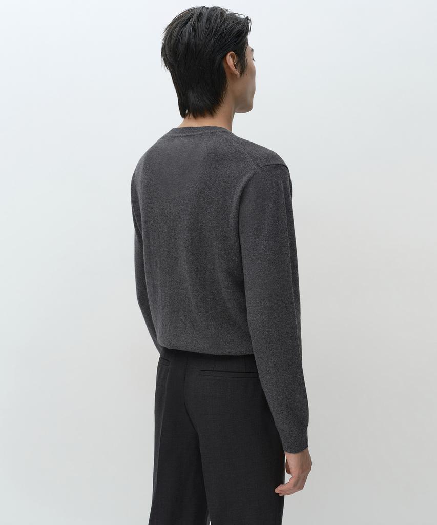 MUSINSA STANDARD [Plus] 100% Cashmere Crew Neck Knit [Medium Grey]