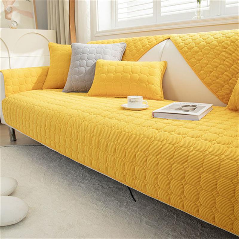 Вельветовое полотенце для дивана, скандинавский утолщенный плюшевый коврик для дивана, супер мягкий стеганый чехол для дивана, нескользящие чехлы для дивана для декора гостиной