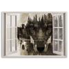 Canvas print, Wolf in the window