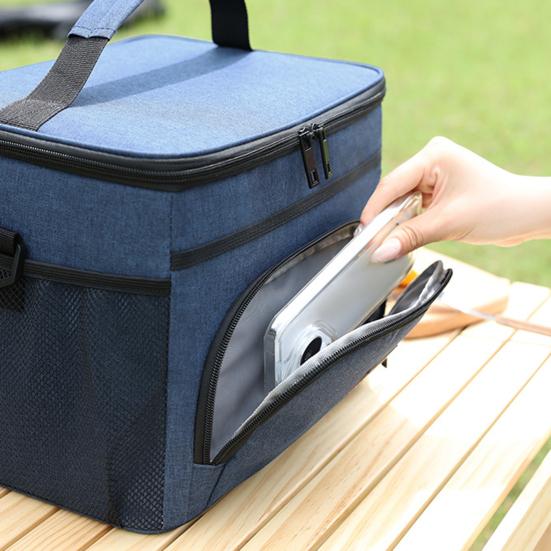 Непромокаемая сумка для пикника большой вместимости с 3-слойной системой изоляции, регулируемыми ремнями, органайзер для еды, сумка-тоут