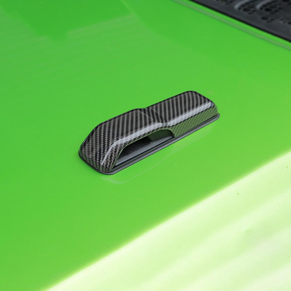 2x Накладка на петли капота под карбон для Jeep Wrangler JL 18+ Gladiator JT 20+