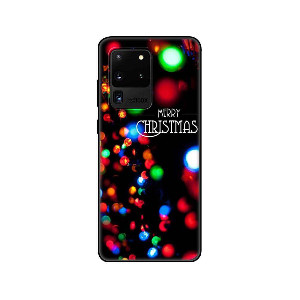Черный чехол из ТПУ для Samsung Galaxy S20 /S20 PLUS/S20 ultra/S20+ /S20FE задняя крышка Рождество и Новый год