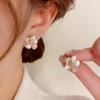 Light Luxury Unique Temperament Sweet Micro-inlaid Flower Earrings for Women Niche Design High-end Light Luxury Earrings