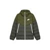 Logo Zip Hooded Down Jacket Men Outerwear Olive-Green DV0754-326
