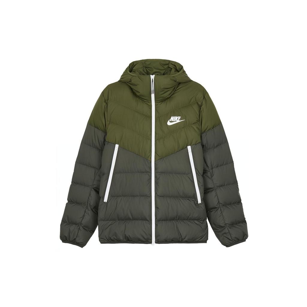 Nike Пуховик на молнии с логотипом, мужская верхняя одежда, оливково-зеленый DV0754-326