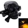 1 Pair Universal Motorcycle Skull LED Turn Signal Lights Indicators Chrome Cruiser Chopper Cafe Racer Atv Scooter