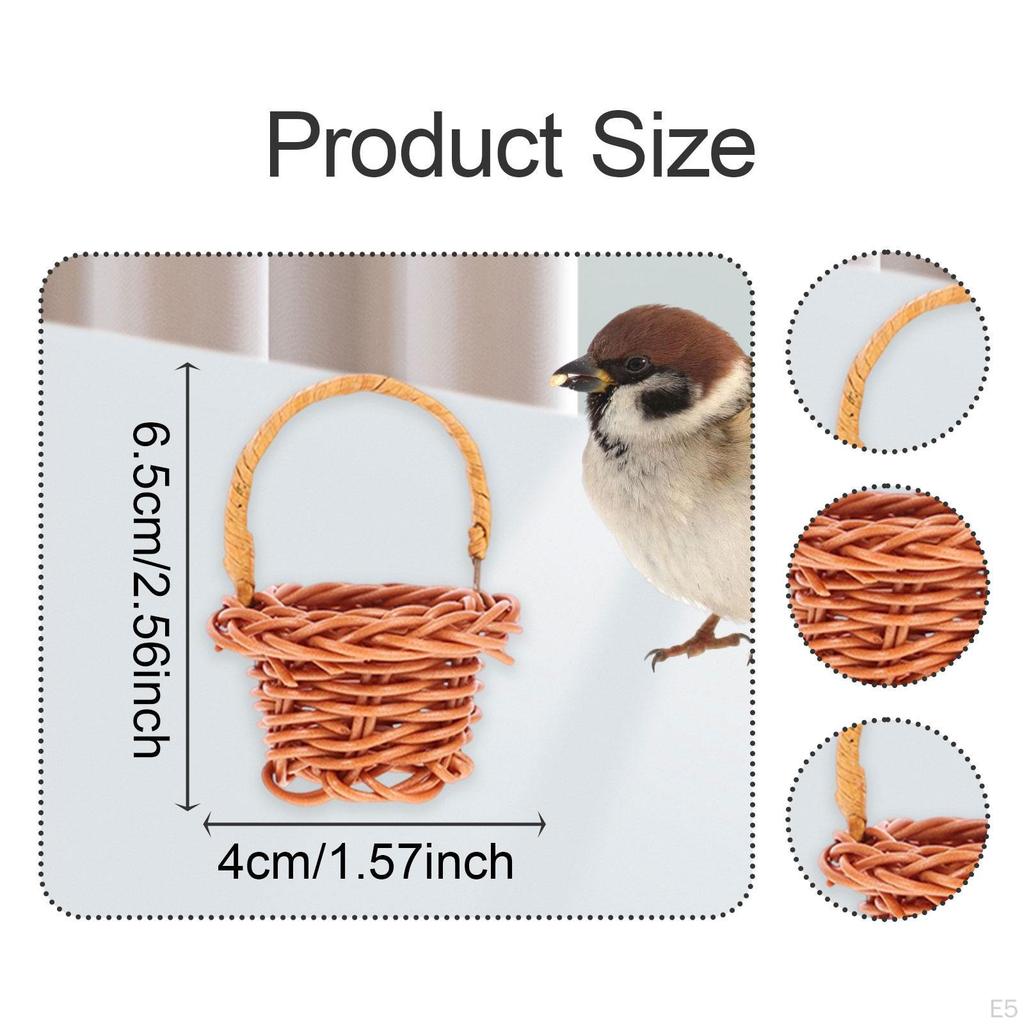 10 Pieces Bird Toy Chewing Hanging Feeder Foraging Basket for Small Animal Parakeet
