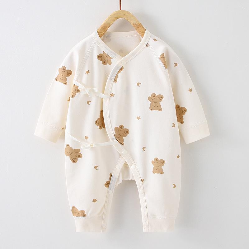 Весенний хлопковый ромпер для новорожденных - Боди с длинным рукавом для девочек