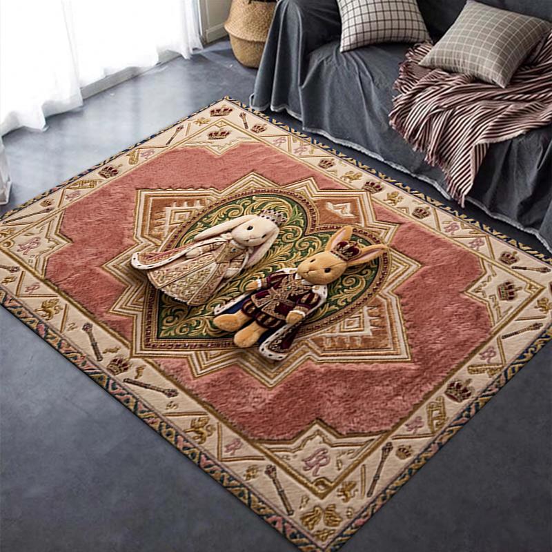 2025 Новый Милый Ковер-Коврик с Кроликом для Гостиной, Спальни, Дома, Декор Дивана, Детский Нескользящий Коврик для Пола08