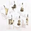 1 Piece Creative Musical Instrument Metal Bookmark Book Mark Teacher Children Student Gift Stationery