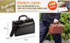 Dulles Bag Genuine Leather A5 Toyooka Bag Made In Japan Mini Dulles Bag Business Bag 22305 Men's (01-Black)
