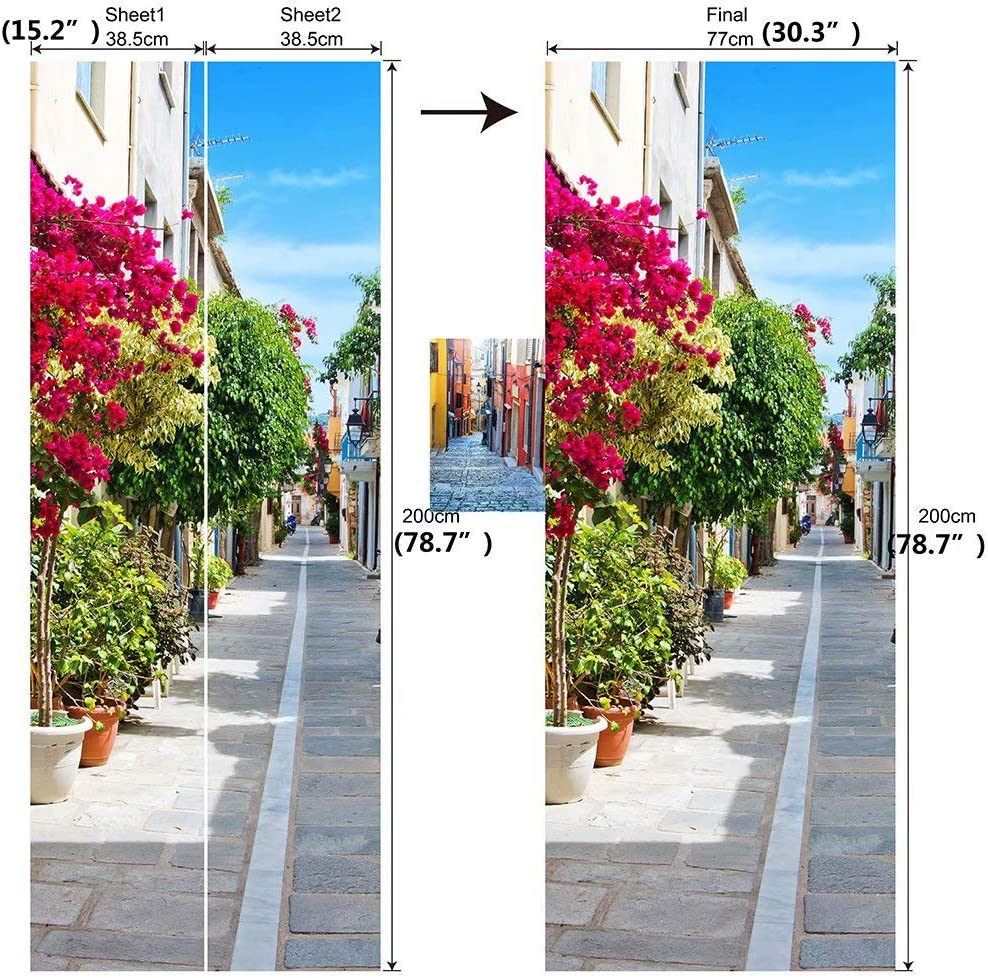 Наклейка на дверь, настенная бумага, 3D обои, сделай сам, постер, художественные фрески, домашний декор, наклейки с цитатой, украшение, самоклеящиеся съемные садовые