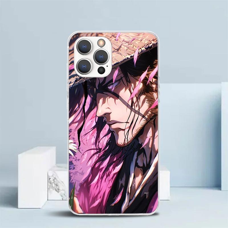 Чехол для телефона Bleach Кёраку Сюнсуй Для IPhone 16 17 Air 16E 15 14 Plus 13 Mini 12 11 Pro Max 7 8 + SE 2020 Мягкая задняя крышка из ТПУ 16
