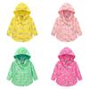 Spring and Autumn Children's Jackets Girls Cartoon Rainbow Hooded Windbreaker Middle and Large Children Out Jacket Zipper Shirt