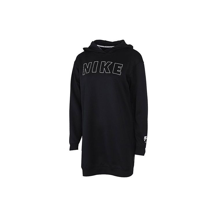 Nike Knit Hooded Long-Sleeve Dress Women Dress Black CJ3113-010