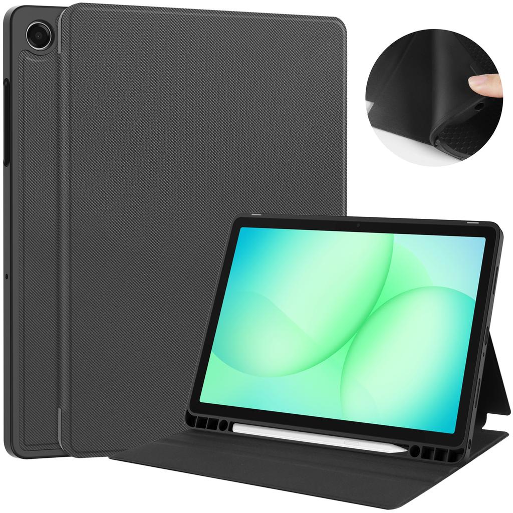 Чехол-подставка из ТПУ и кожи с передней поддержкой для Samsung Galaxy Tab A11+