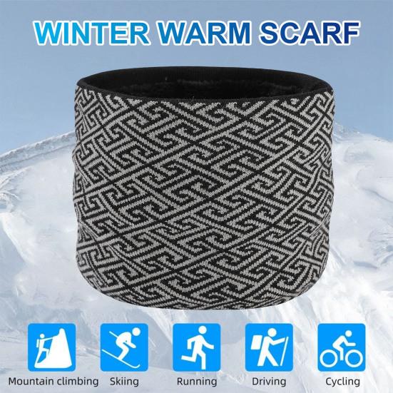 Winter Neck Warmer Women Men Thickened Fleece Lining Scarf Thick Windproof Ski Neck Gaiter