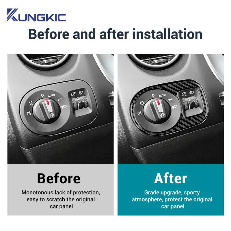 Настоящее Мягкое Углеродное Волокно Для Seat Altea 2004 2005 2006 2007 2008 2009 2010 2011-2016 Altea XL Наклейка на Рамку Переключателя Фары Автомобиля