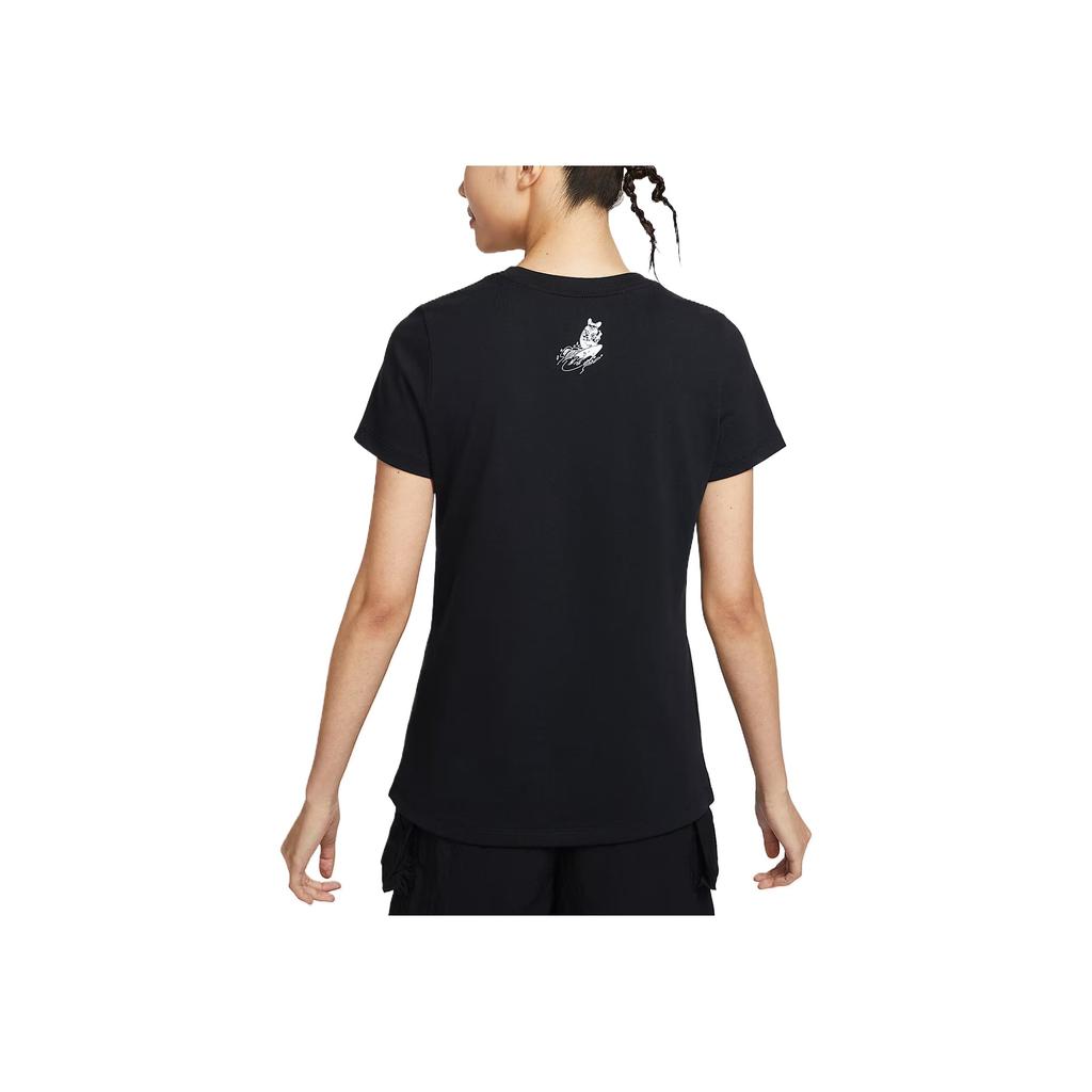 Nike Спортивная одежда Мягкая Удобная Модная Универсальная Футболка с коротким рукавом Женские топы Черный IM5974-010