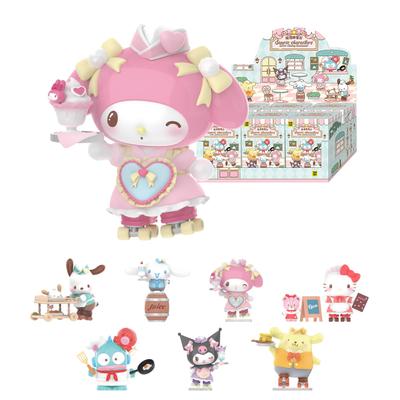 TOP TOY Персонажи Sanrio Серия Роллер-каток Diner Коробка 6 Гача Гача Сюрприз-коробка Фигурка Мягкий Винил ПВХ Премиум Игрушка Подарок на День Рождения Рождественский Подарок