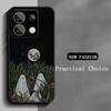 Лунная мода художественный узор ins Чехол для телефона для Redmi Note 14 13 12 11 Pro Plus S 5G 14C A3 Мягкий черный чехол для телефона