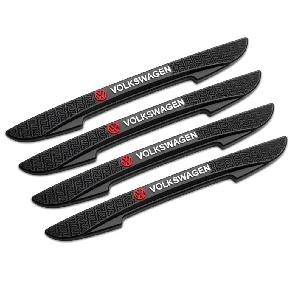 For VOLKSWAGEN VW 4Pcs Car Anti-Collision Bumper Strips Door Side Edge Protective Stickers For Volkswagen VW R Line Polo Jetta M