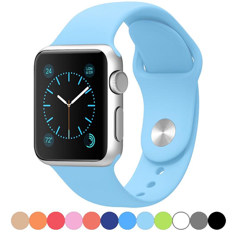 Силиконовый ремешок Apple для Apple Watch Series 1-9/SE, Классический спортивный ремешок