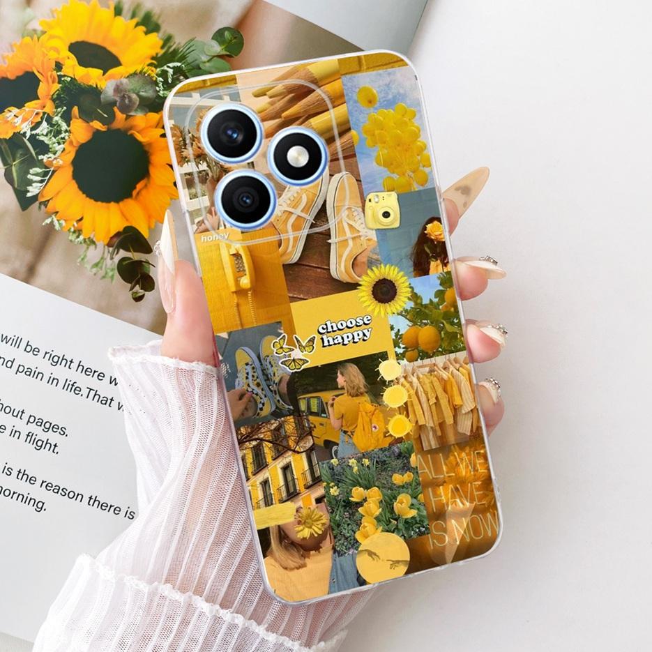 Чехол для Honor X8d 4G Милый Кот Роскошные Цветы Рисованный Чехол Мягкий Тонкий Чехол для Телефона Для Honor X8d X 8d HonorX8d 4G Задняя Крышка Coque