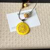 Fruit slices epoxy resin long sweater chain, dopamine style summer niche seaside decorative neck accessories