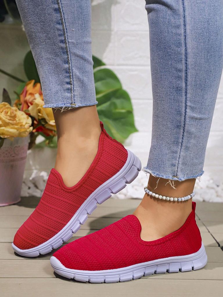 2024 Летние Кроссовки Слипоны Плоская Обувь Женская Мода Повседневные Лоферы Обувь для Ходьбы Уличная Сетка Мягкая Подошва Спорт