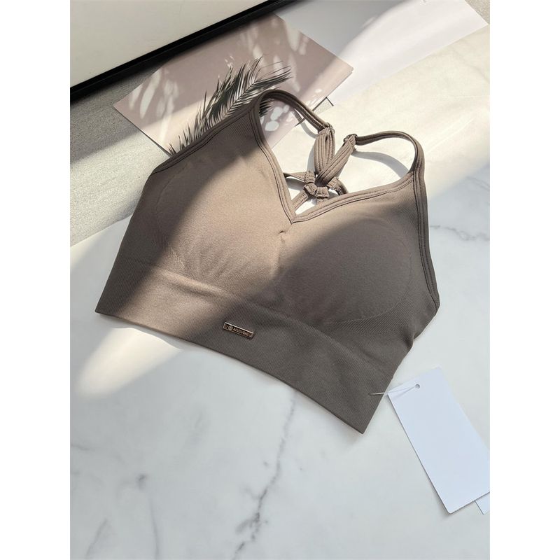 Yoga High Waist Sweat-Absorbent Sling Beautiful Back V Neck Workout Clothes
