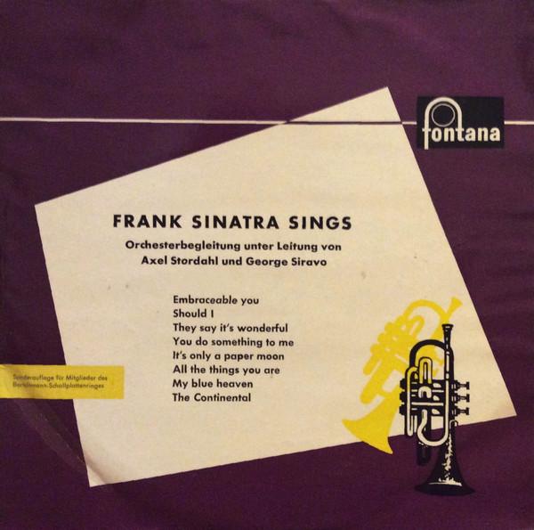 10-дюймовая пластинка Фрэнк Синатра Фрэнк Синатра поет 73803 Fontana 1961 Германия Джаз Б/у