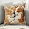 Short Plush Pillow Cover Knit Print Cushion Cover For Bed Sofa Car Office Back Support Decorative Pillowcase