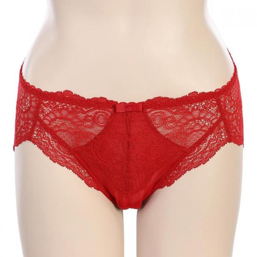 Barbara Women Red Full Lace Panty Bp4462