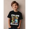 Italian Brainrot Funny Meme Print Child T-Shirt Kid Tee Shirt Round Neck Surfing Boy Girl Tshirt Summer Short Sleeve
