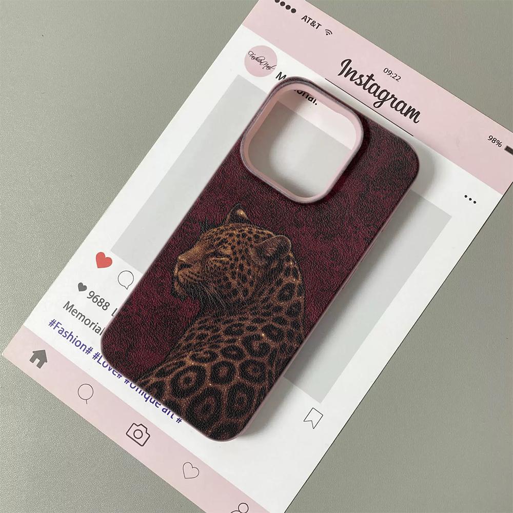 Чехол для телефона 'Цветущий куст Гепард' Подходит для IPhone 17 Pro Max Air 16 15 Plus 14 13 12 11 Чехол-обложка Funda Для IPhone 16 Plus