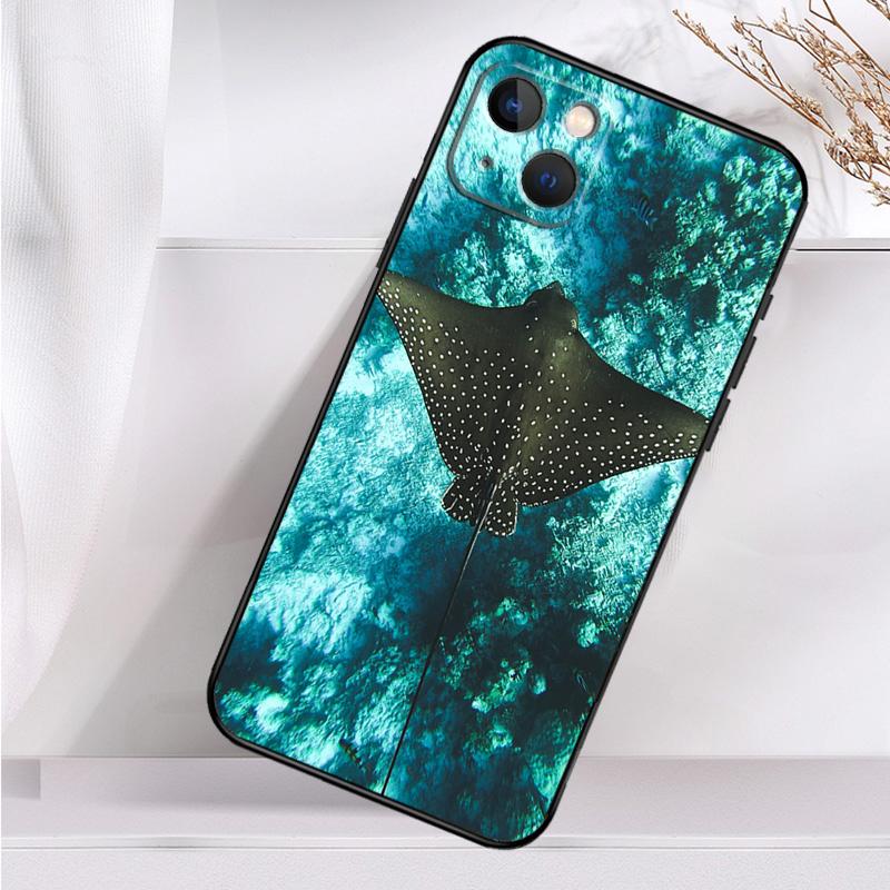 Animal Manta Ray Case For iPhone 14 16 15 Pro Max 11 12 13 Mini 7 8 Plus X XR XS MAX Soft Shockproof Cover