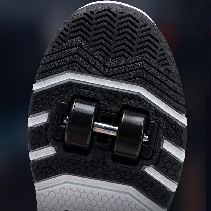 29-40 Детская четырехколесная обувь на плоской подошве с разборкой для бегунов/обувь для коньков с колесами