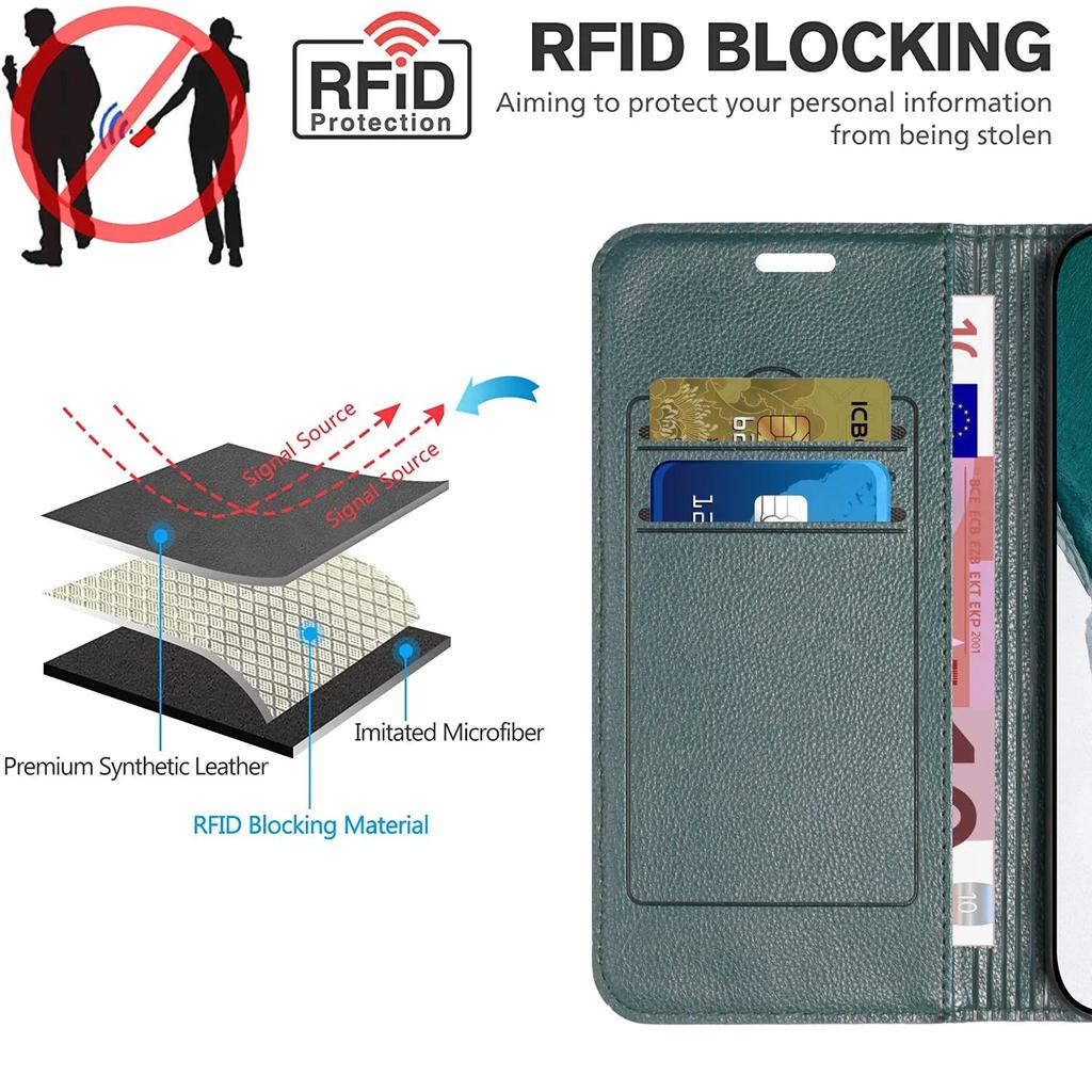 Сильный магнитный чехол-кошелек с RFID для Xiaomi Redmi Note 12 Pro 11 11s 10 10s 10C 10A 13 Mi 12X Кожаная обложка-книжка с подставкой и слотом для карт