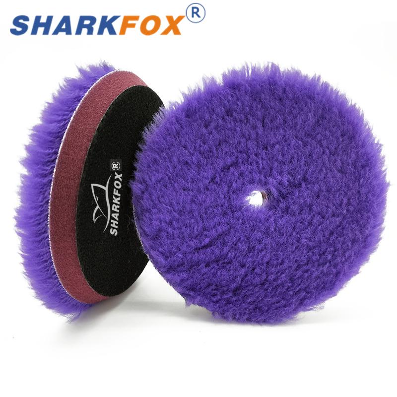 Sharkfox 5/6 дюймов Натуральный Длинноворсовый Шерстяной Полировальный Круг для Полировальной Пасты Cutting и Удаления Царапин Диск-Полировальщик для Ухода за Автомобилем